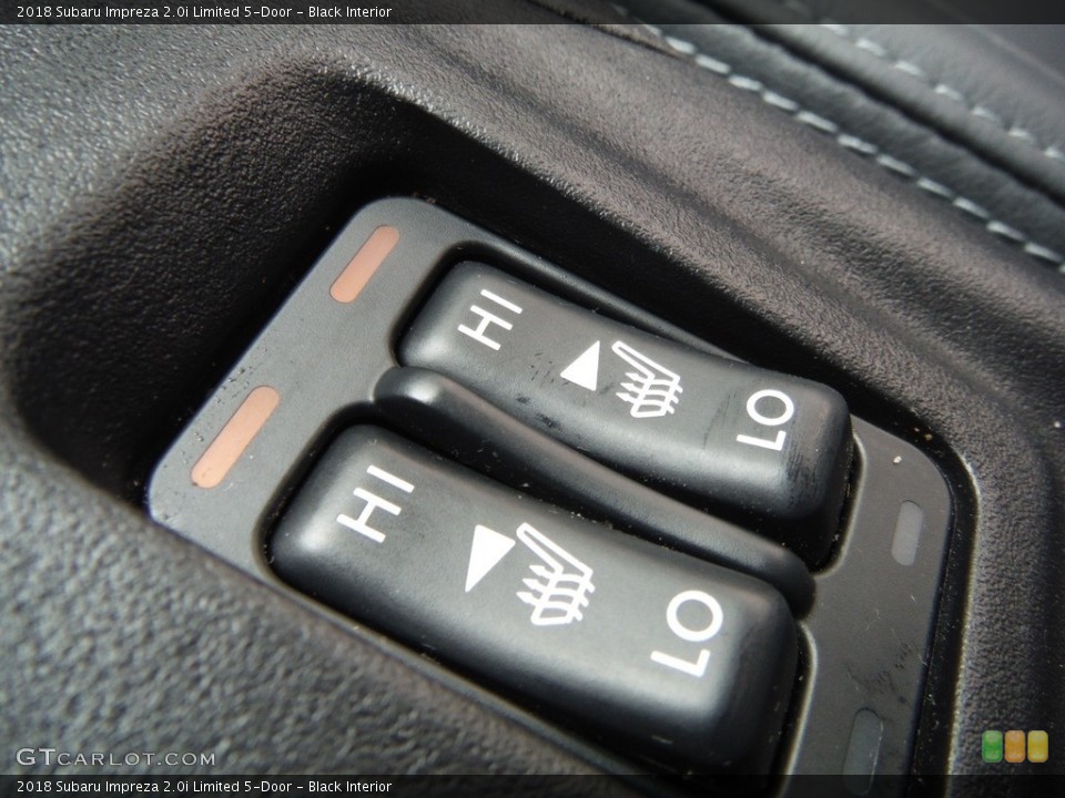 Black Interior Controls for the 2018 Subaru Impreza 2.0i Limited 5-Door #144565101