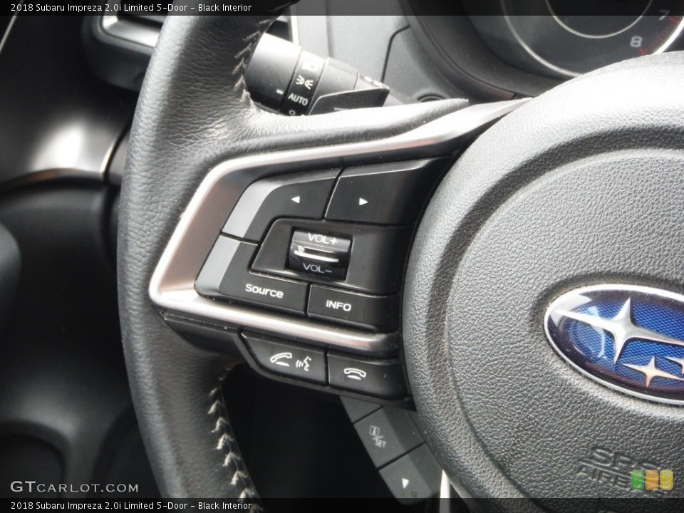 Black Interior Steering Wheel for the 2018 Subaru Impreza 2.0i Limited 5-Door #144565176