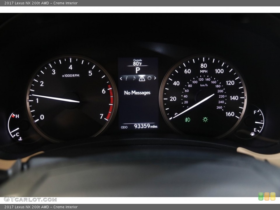 Creme Interior Gauges for the 2017 Lexus NX 200t AWD #144567285