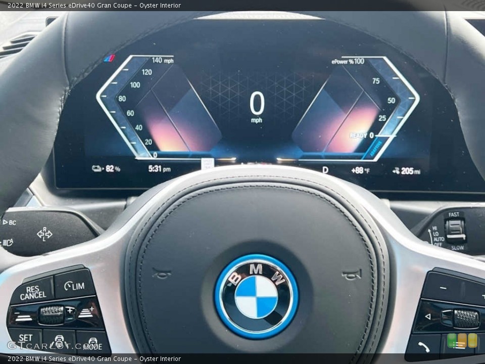 Oyster Interior Steering Wheel for the 2022 BMW i4 Series eDrive40 Gran Coupe #144567324