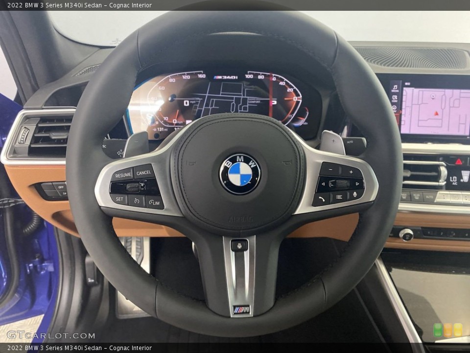 Cognac Interior Steering Wheel for the 2022 BMW 3 Series M340i Sedan #144571351