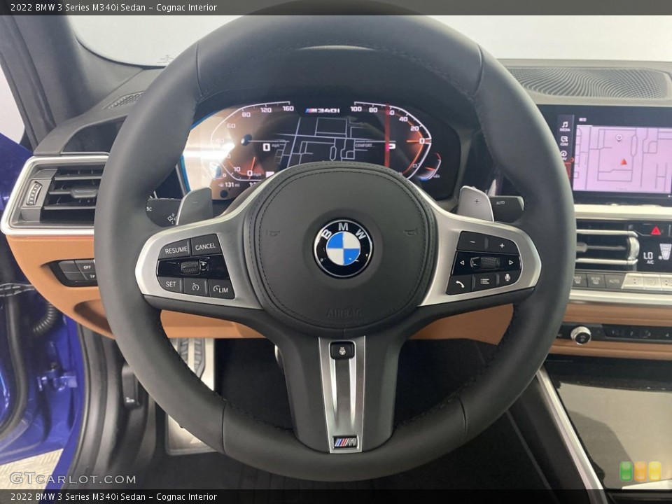 Cognac Interior Steering Wheel for the 2022 BMW 3 Series M340i Sedan #144571624