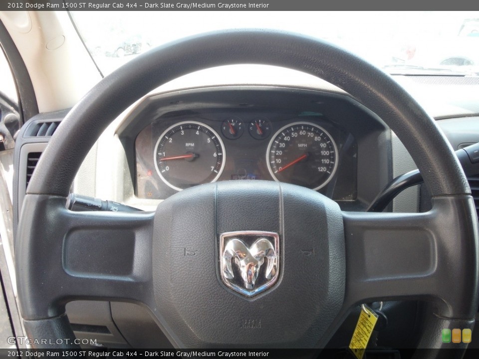 Dark Slate Gray/Medium Graystone Interior Steering Wheel for the 2012 Dodge Ram 1500 ST Regular Cab 4x4 #144573907
