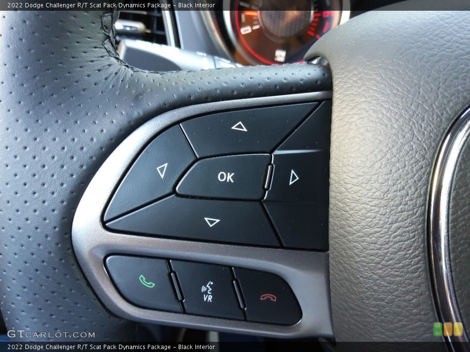 Black Interior Steering Wheel for the 2022 Dodge Challenger R/T Scat Pack Dynamics Package #144574750