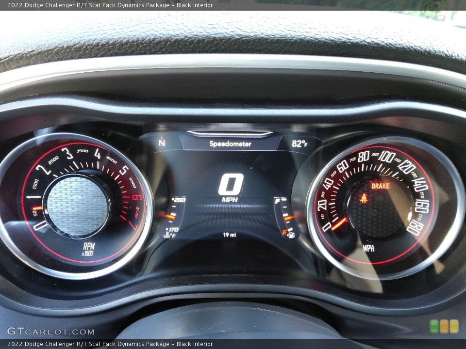 Black Interior Gauges for the 2022 Dodge Challenger R/T Scat Pack Dynamics Package #144574807