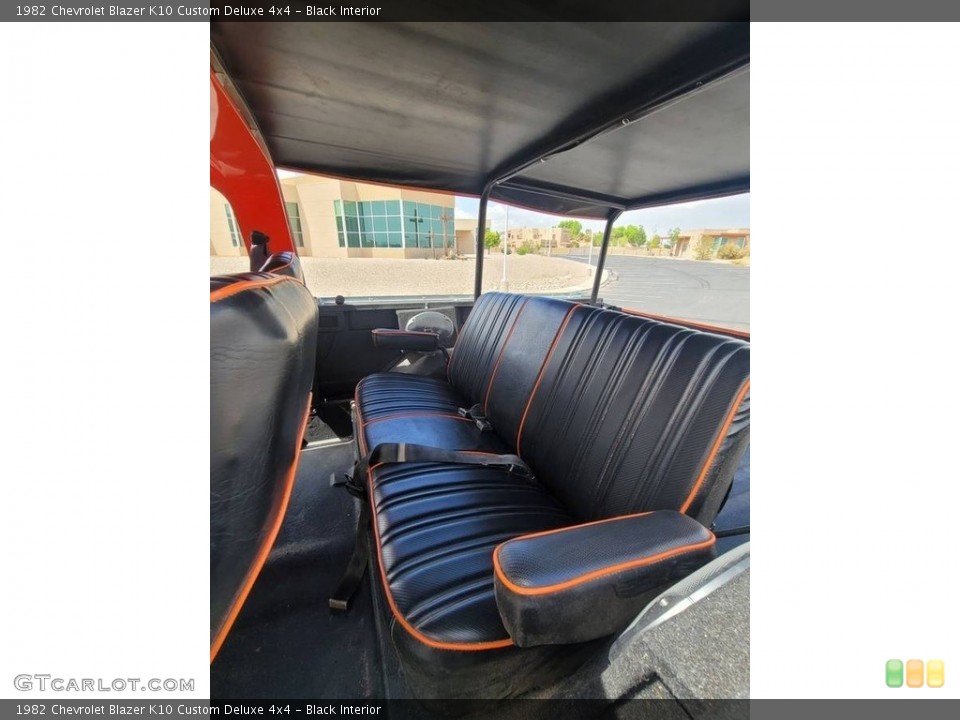 Black Interior Rear Seat for the 1982 Chevrolet Blazer K10 Custom Deluxe 4x4 #144575218