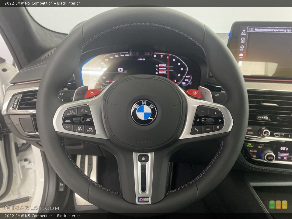 Black Interior Steering Wheel for the 2022 BMW M5 Competition #144576199