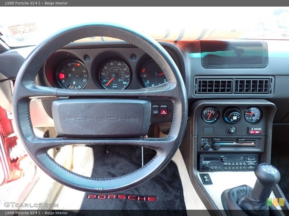 Beige Interior Dashboard for the 1988 Porsche 924 S #144580970