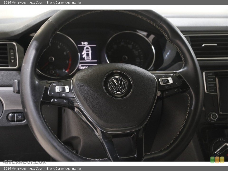 Black/Ceramique Interior Steering Wheel for the 2016 Volkswagen Jetta Sport #144587005
