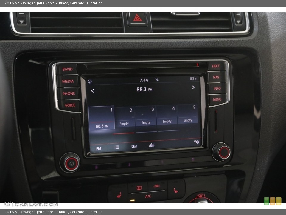 Black/Ceramique Interior Controls for the 2016 Volkswagen Jetta Sport #144587074