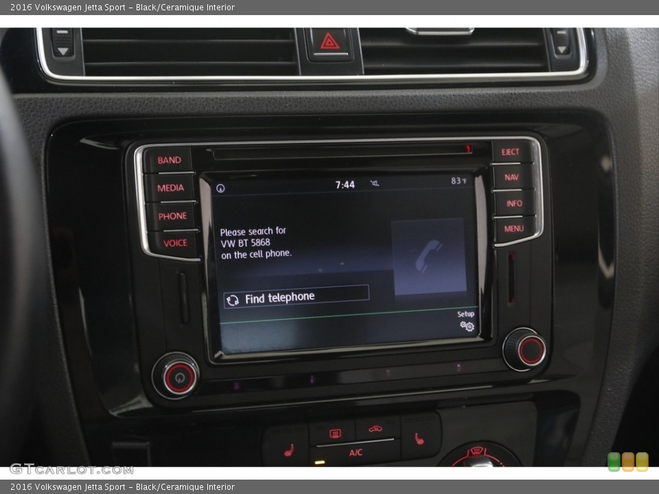 Black/Ceramique Interior Controls for the 2016 Volkswagen Jetta Sport #144587095