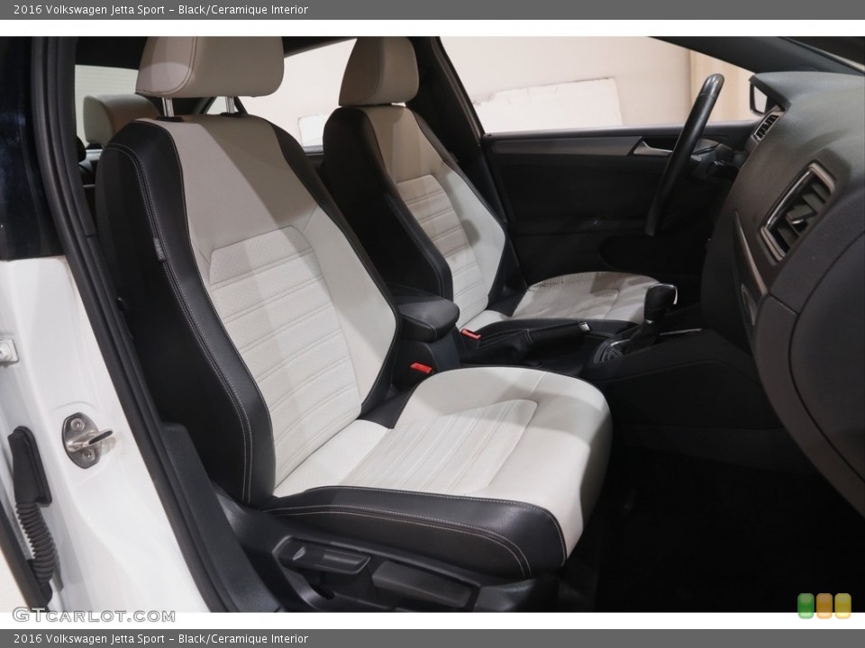 Black/Ceramique Interior Front Seat for the 2016 Volkswagen Jetta Sport #144587176