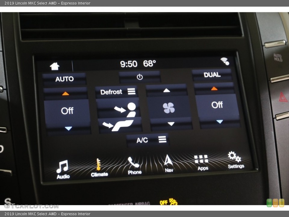 Espresso Interior Controls for the 2019 Lincoln MKC Select AWD #144592102