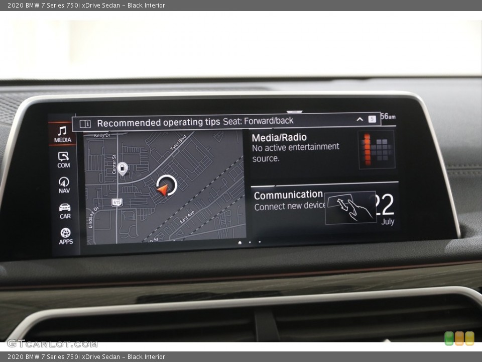 Black Interior Navigation for the 2020 BMW 7 Series 750i xDrive Sedan #144593068