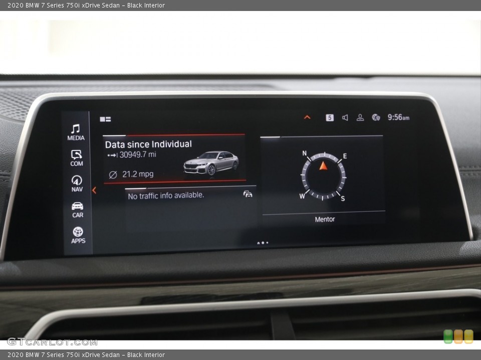 Black Interior Navigation for the 2020 BMW 7 Series 750i xDrive Sedan #144593086