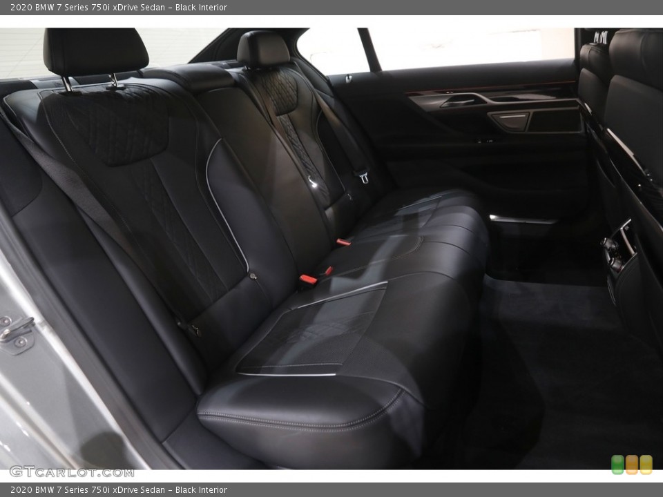Black Interior Rear Seat for the 2020 BMW 7 Series 750i xDrive Sedan #144593290