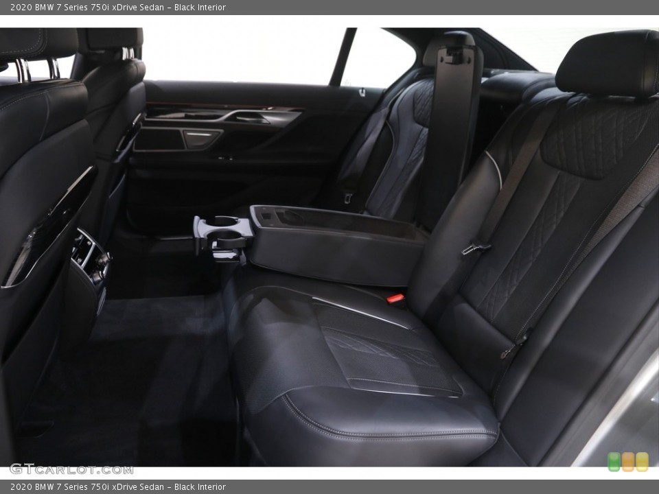 Black Interior Rear Seat for the 2020 BMW 7 Series 750i xDrive Sedan #144593338