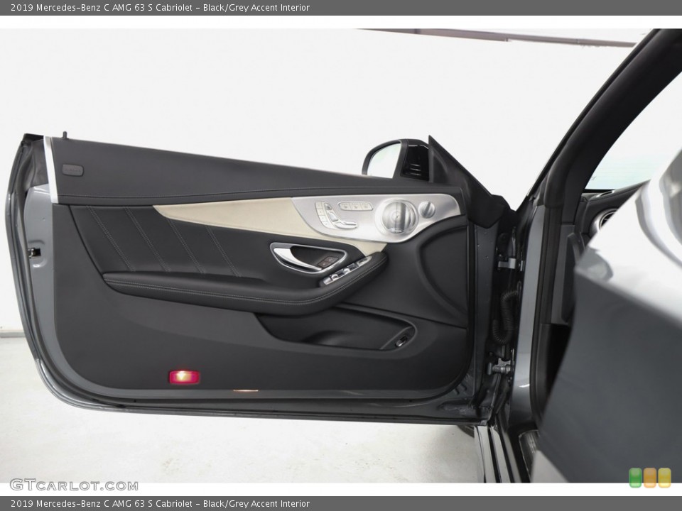 Black/Grey Accent Interior Door Panel for the 2019 Mercedes-Benz C AMG 63 S Cabriolet #144594172