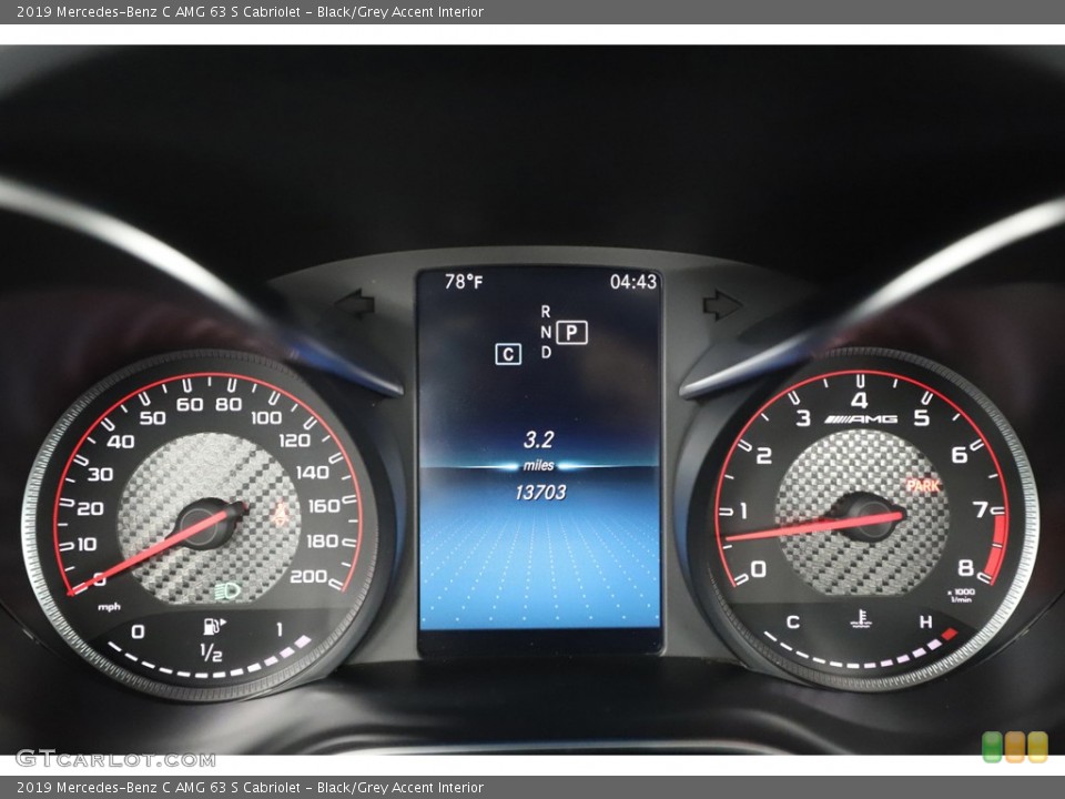 Black/Grey Accent Interior Gauges for the 2019 Mercedes-Benz C AMG 63 S Cabriolet #144594382