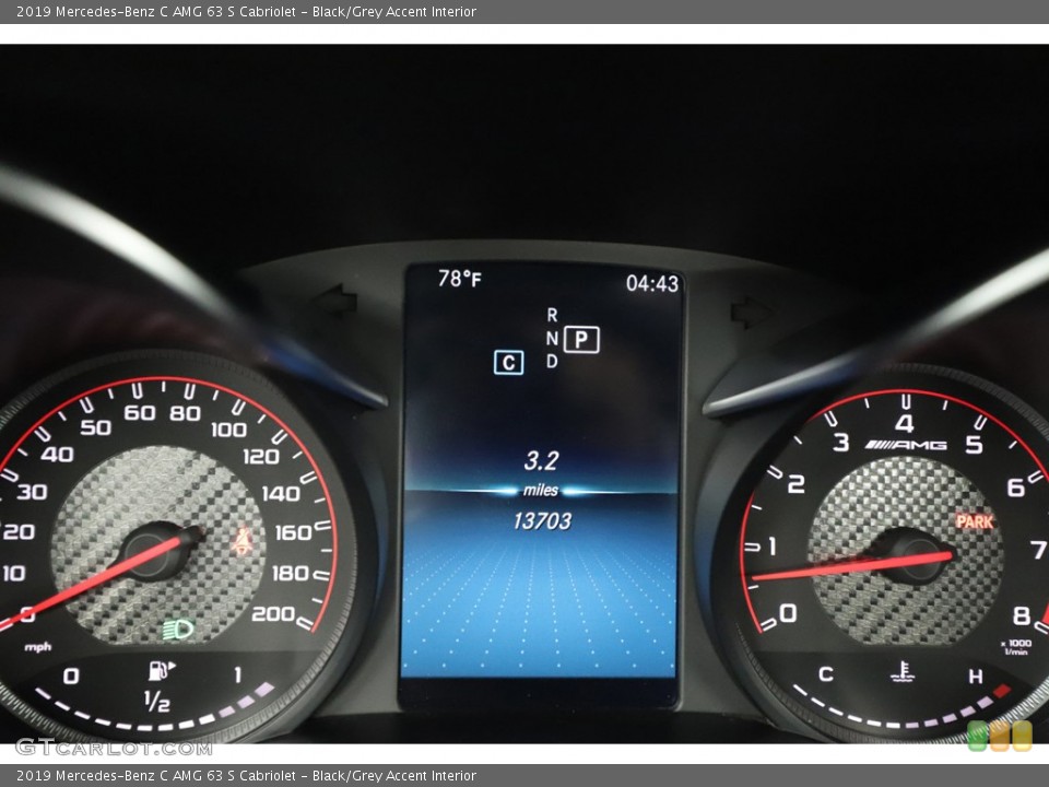 Black/Grey Accent Interior Gauges for the 2019 Mercedes-Benz C AMG 63 S Cabriolet #144594403