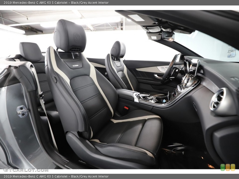 Black/Grey Accent Interior Front Seat for the 2019 Mercedes-Benz C AMG 63 S Cabriolet #144594463
