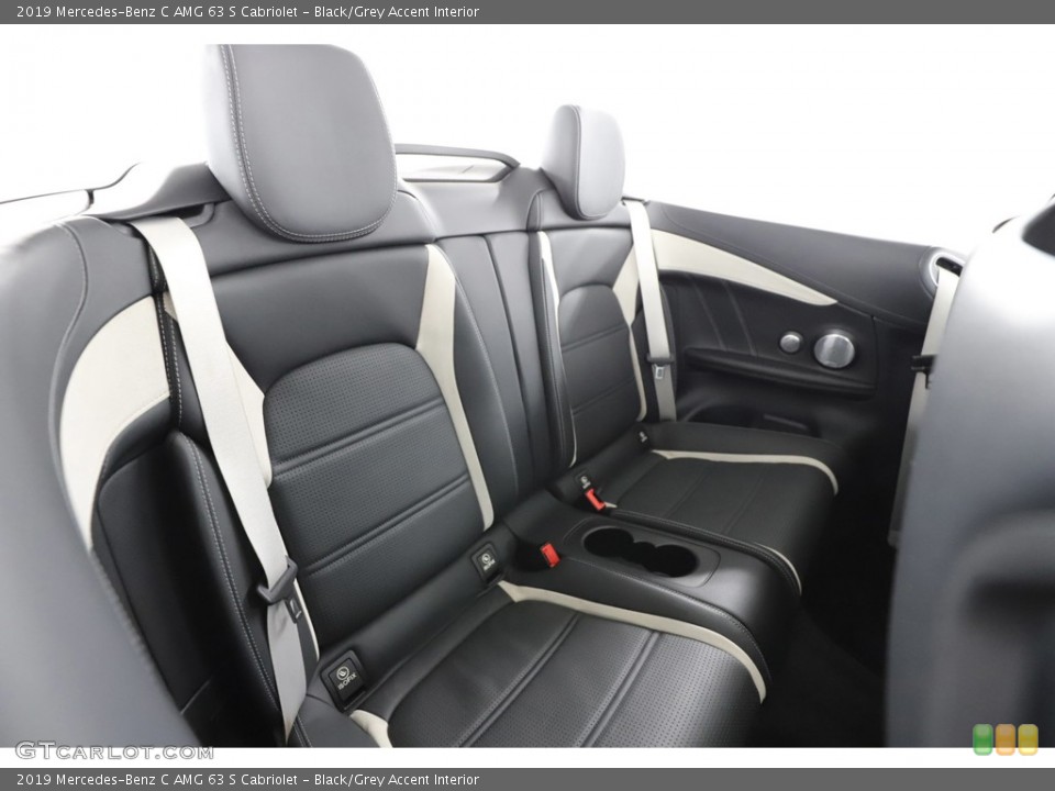 Black/Grey Accent Interior Rear Seat for the 2019 Mercedes-Benz C AMG 63 S Cabriolet #144594484