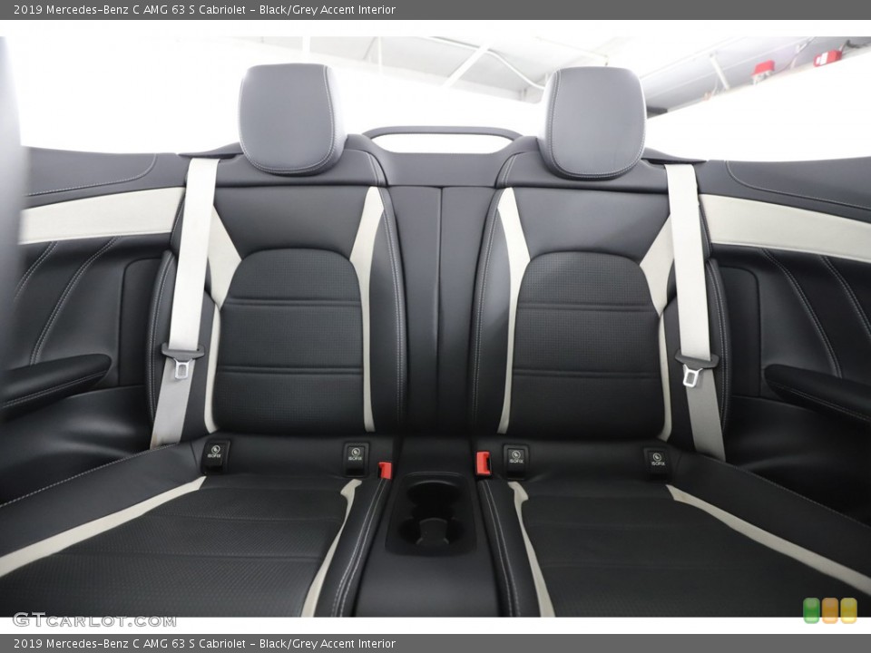 Black/Grey Accent Interior Rear Seat for the 2019 Mercedes-Benz C AMG 63 S Cabriolet #144594508