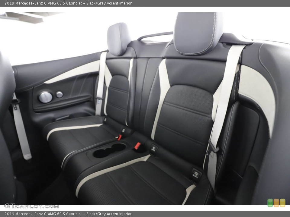 Black/Grey Accent Interior Rear Seat for the 2019 Mercedes-Benz C AMG 63 S Cabriolet #144594526