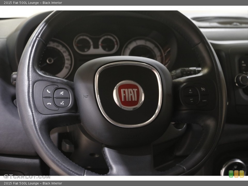 Black Interior Steering Wheel for the 2015 Fiat 500L Lounge #144594667
