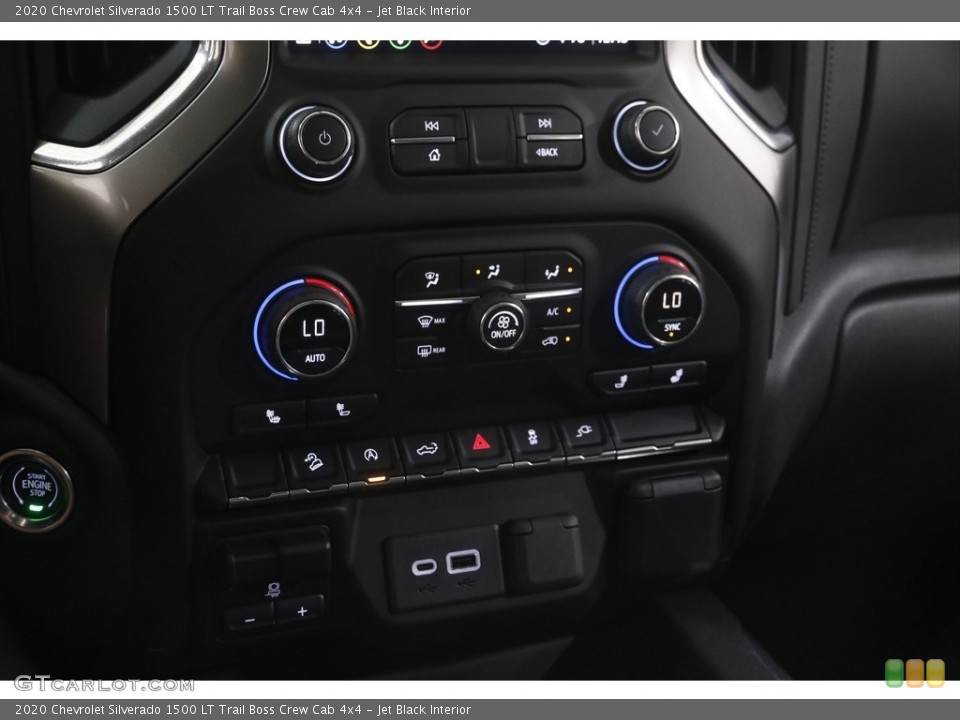 Jet Black Interior Controls for the 2020 Chevrolet Silverado 1500 LT Trail Boss Crew Cab 4x4 #144595861