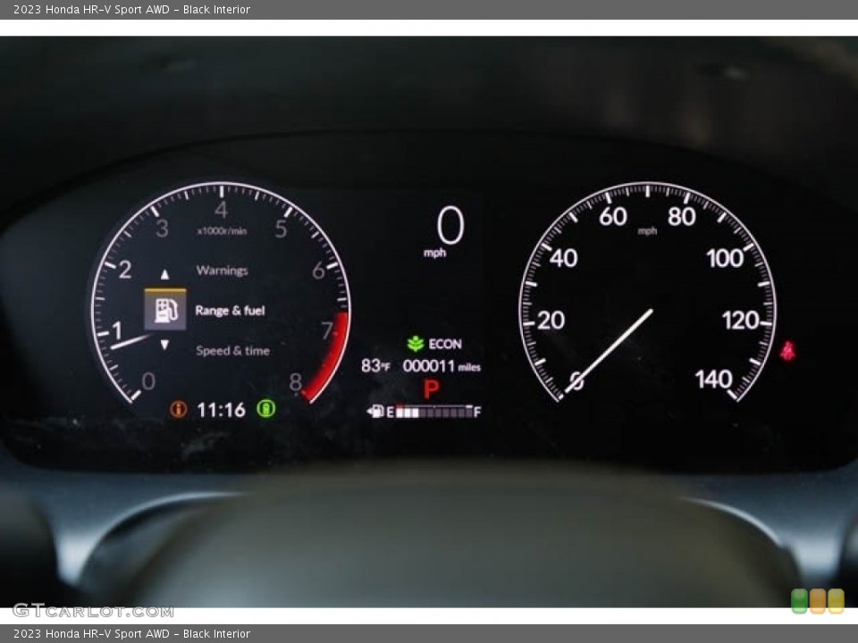 Black Interior Gauges for the 2023 Honda HR-V Sport AWD #144597617