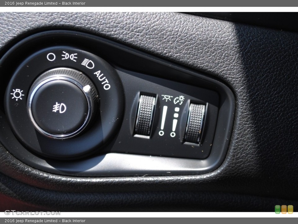 Black Interior Controls for the 2016 Jeep Renegade Limited #144598239