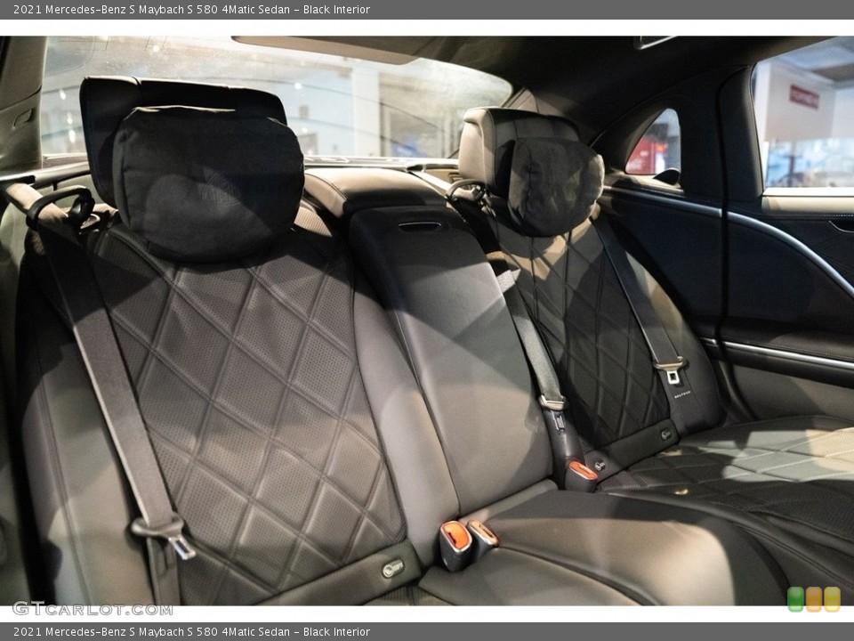 Black Interior Rear Seat for the 2021 Mercedes-Benz S Maybach S 580 4Matic Sedan #144599132