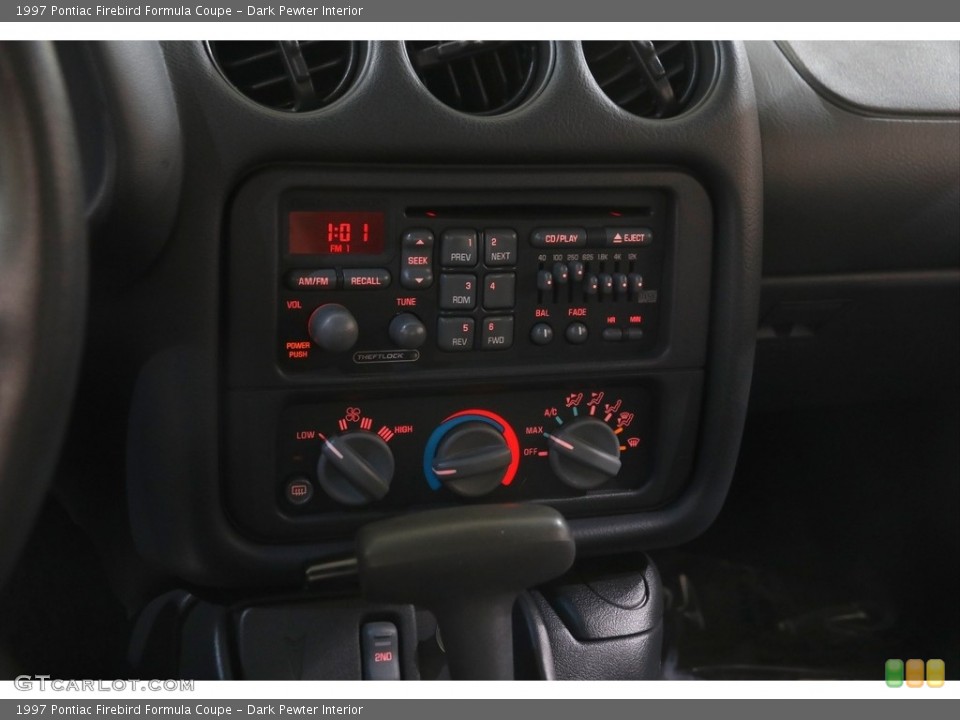 Dark Pewter Interior Controls for the 1997 Pontiac Firebird Formula Coupe #144600616