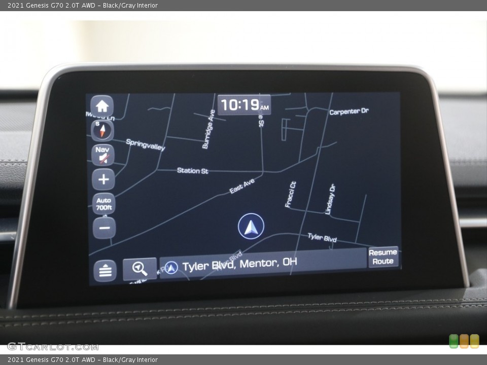Black/Gray Interior Navigation for the 2021 Genesis G70 2.0T AWD #144602011