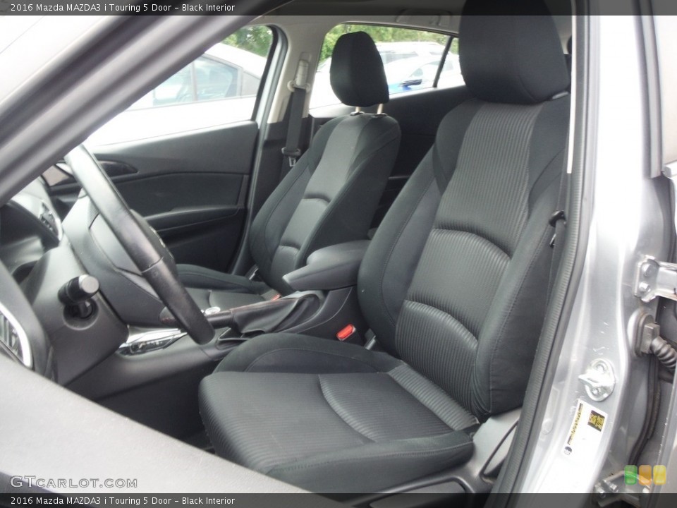 Black Interior Front Seat for the 2016 Mazda MAZDA3 i Touring 5 Door #144602014