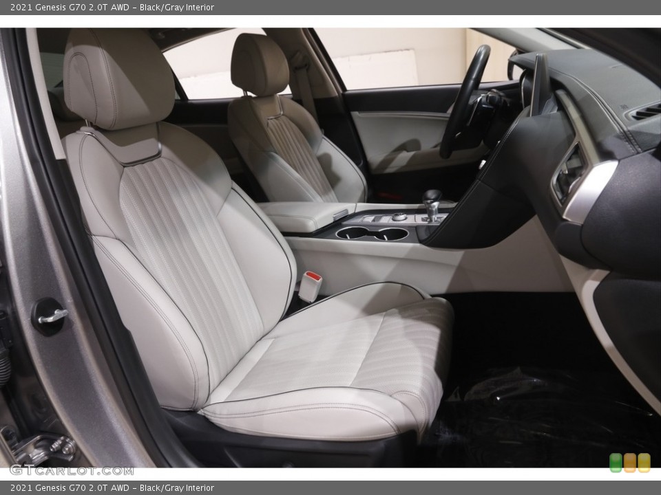 Black/Gray 2021 Genesis G70 Interiors