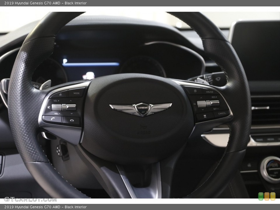 Black Interior Steering Wheel for the 2019 Hyundai Genesis G70 AWD #144602362