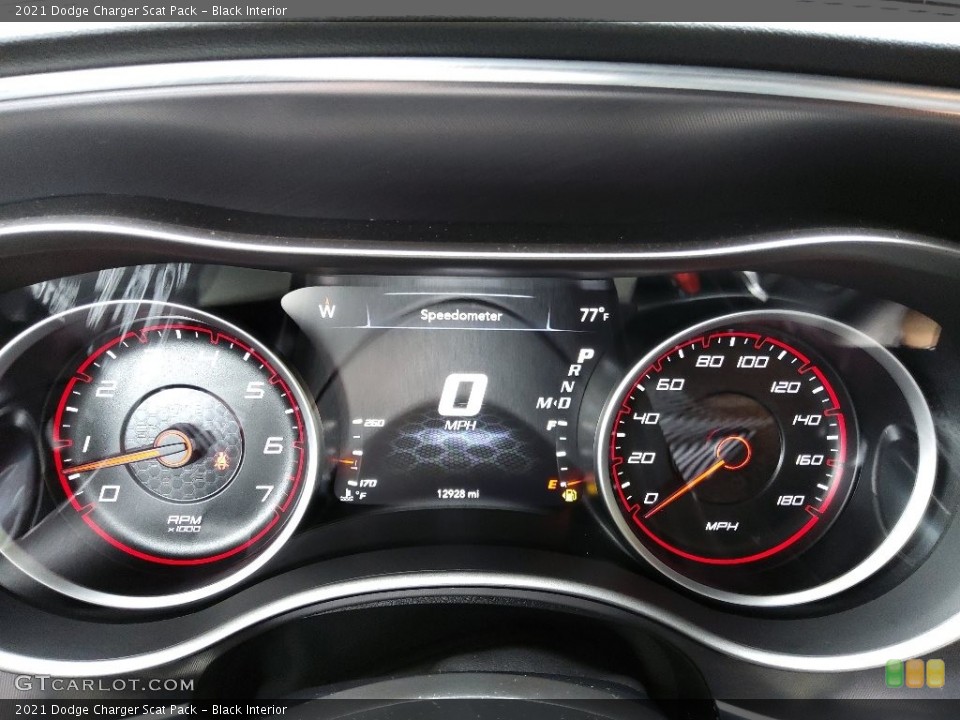 Black Interior Gauges for the 2021 Dodge Charger Scat Pack #144602374