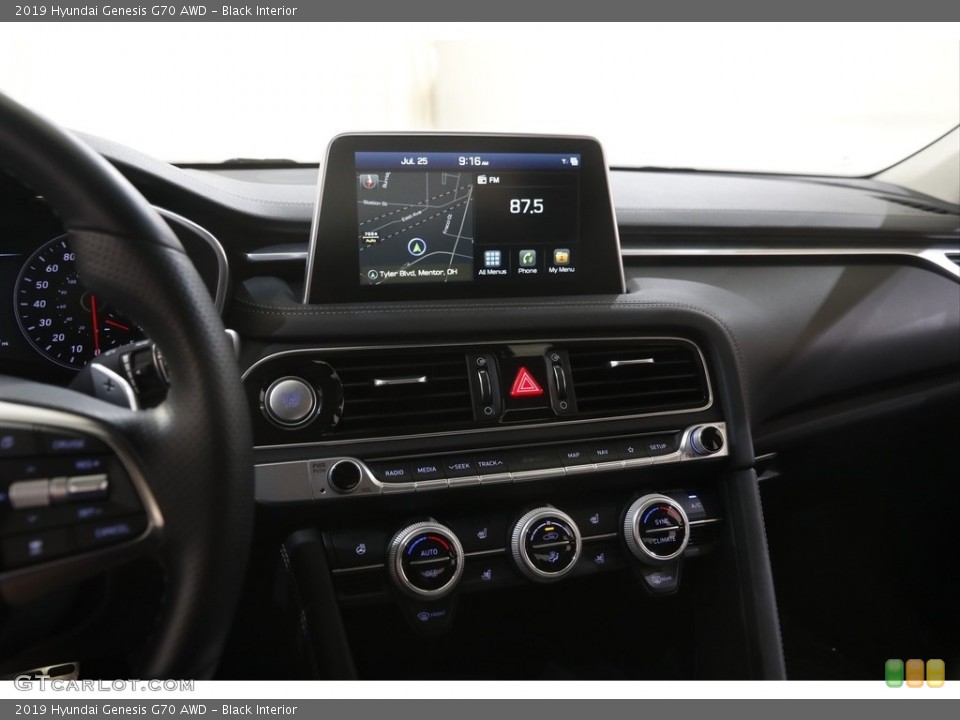 Black Interior Controls for the 2019 Hyundai Genesis G70 AWD #144602395