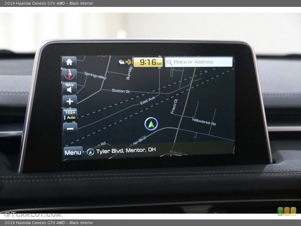 Black Interior Navigation for the 2019 Hyundai Genesis G70 AWD #144602413