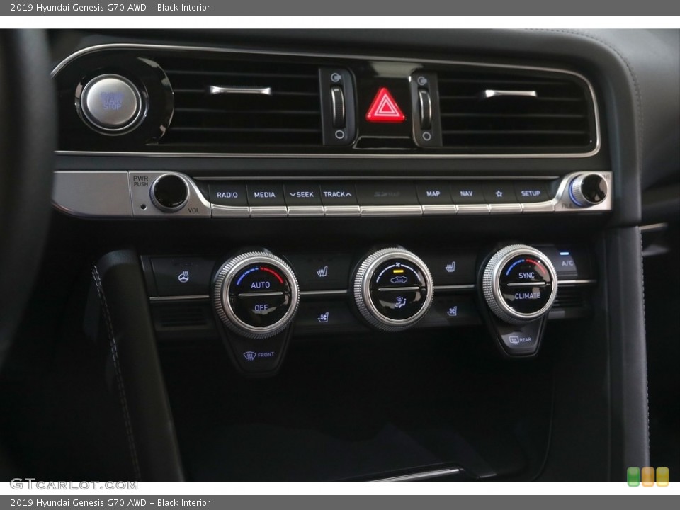 Black Interior Controls for the 2019 Hyundai Genesis G70 AWD #144602479