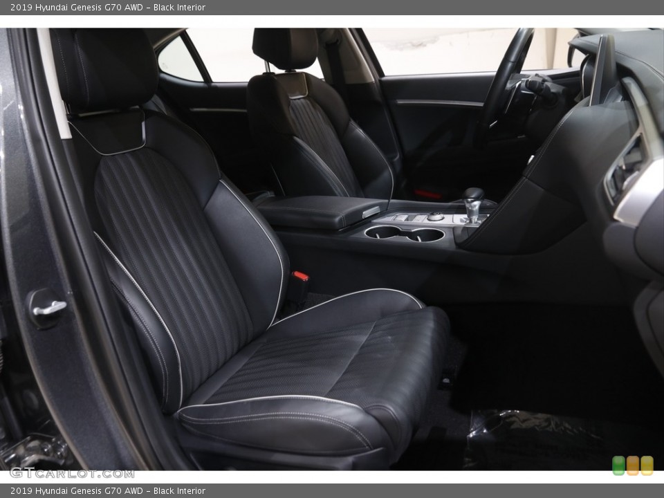 Black Interior Front Seat for the 2019 Hyundai Genesis G70 AWD #144602530