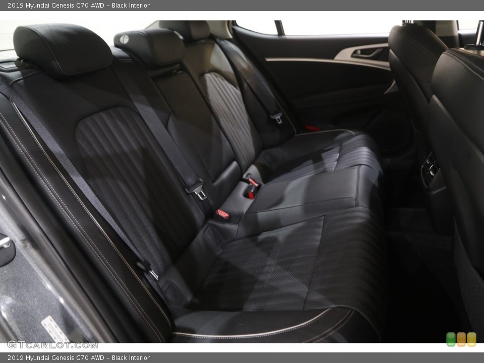 Black Interior Rear Seat for the 2019 Hyundai Genesis G70 AWD #144602545