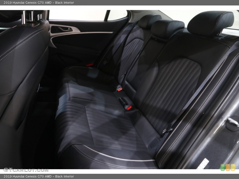 Black Interior Rear Seat for the 2019 Hyundai Genesis G70 AWD #144602563