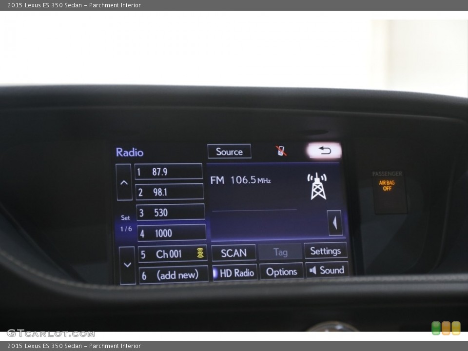 Parchment Interior Audio System for the 2015 Lexus ES 350 Sedan #144602821