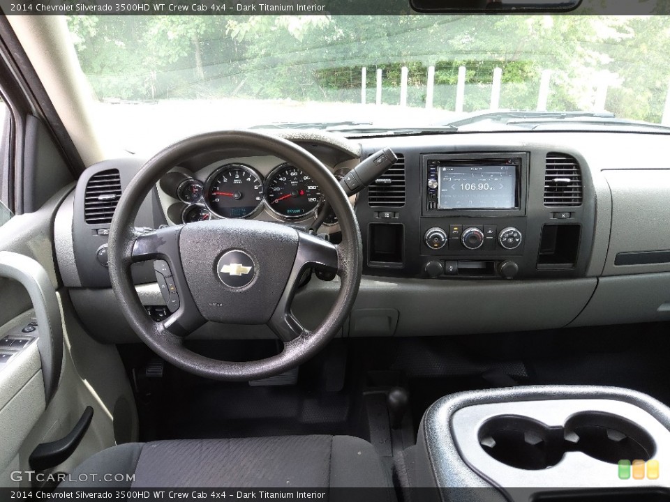 Dark Titanium Interior Dashboard for the 2014 Chevrolet Silverado 3500HD WT Crew Cab 4x4 #144603025