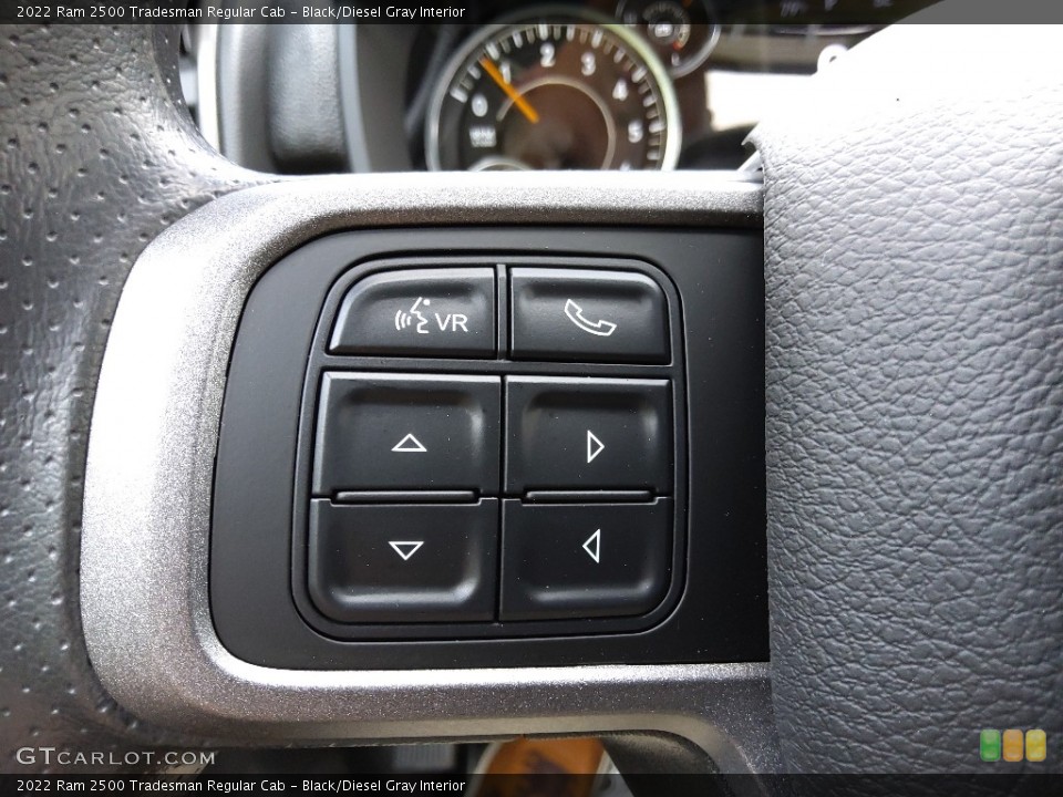 Black/Diesel Gray Interior Steering Wheel for the 2022 Ram 2500 Tradesman Regular Cab #144608733