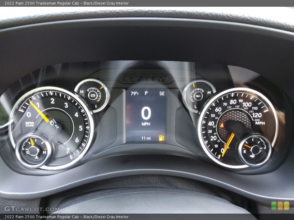Black/Diesel Gray Interior Gauges for the 2022 Ram 2500 Tradesman Regular Cab #144608790