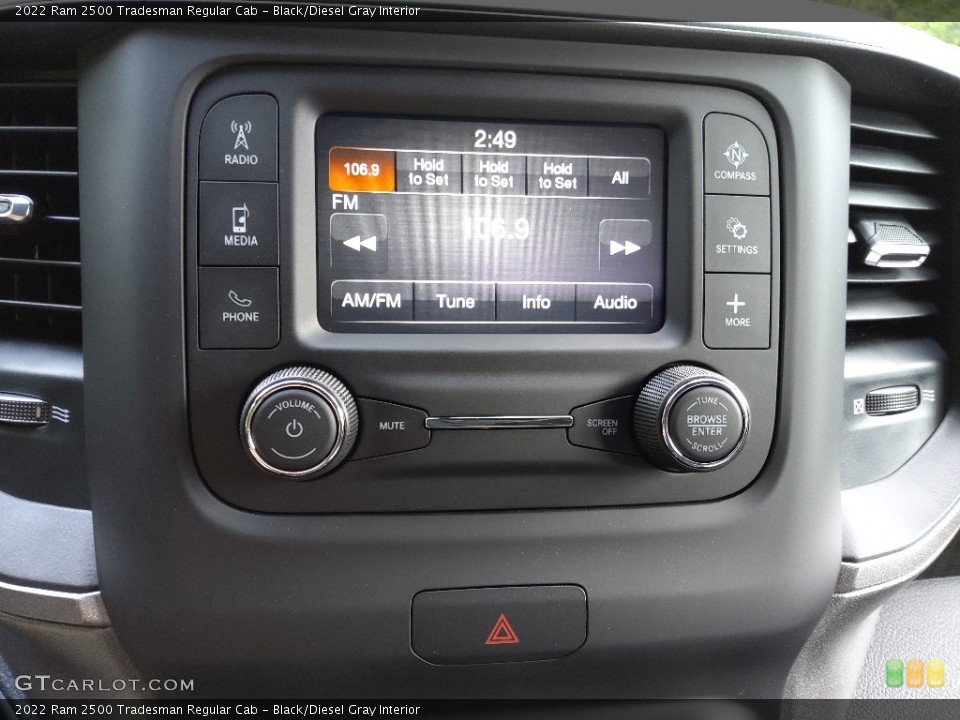 Black/Diesel Gray Interior Controls for the 2022 Ram 2500 Tradesman Regular Cab #144608838
